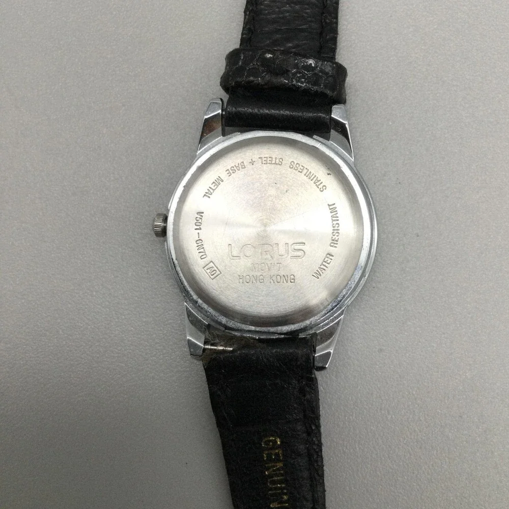Vintage Lorus Womens Watch 26mm White Mickey Mouse Disney Leather New Battery